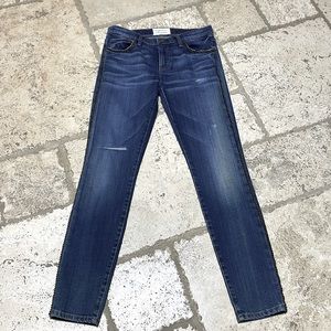 Current/Elliot Ankle Skinny Jeans lined with chain Distressed Sample New Size 27